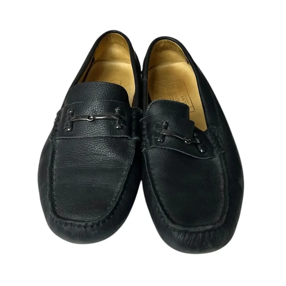 Mercanti Fiorentini Driving Loafer Black Leather 9.5M